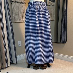 Universal Thread Blue and White Gingham Maxi Skirt